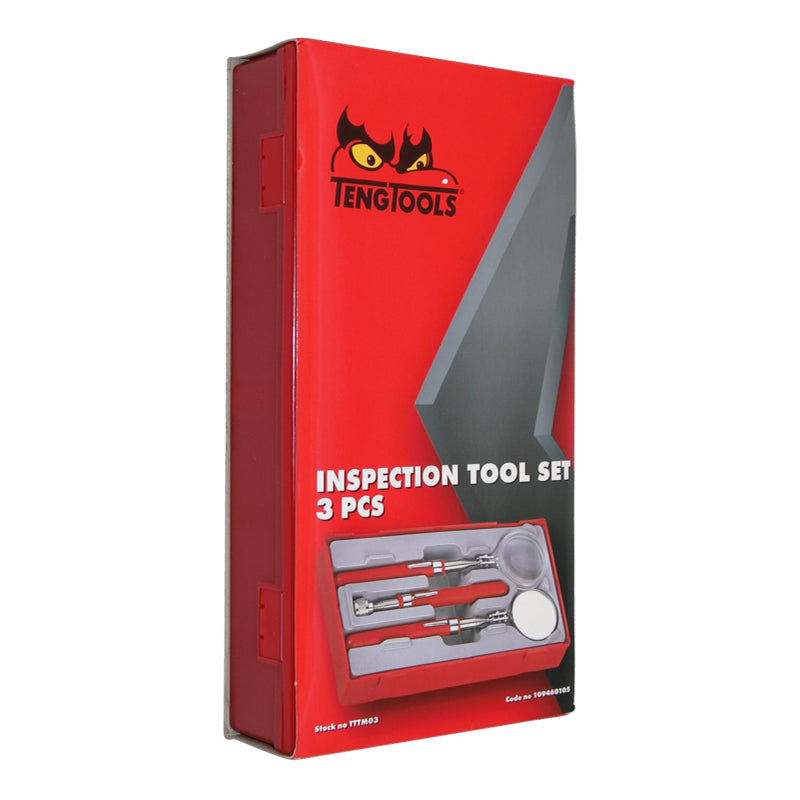 Teng Tools - 3 Piece Magnet Magnifier & Mirror Inspection Tool Set  TTTM03