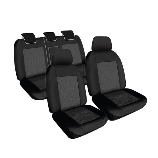 Weekender Jacquard Seat Covers Suits Mitsubishi Outlander (ZL) ES/LS/Exceed 7 Seater 11/2017-7/2021 Waterproof