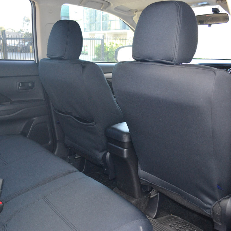 Wet Seat Black Neoprene Seat Covers Suits Isuzu D-Max LS/M 7/2012-7/2020 Dual Cab Black Stitching