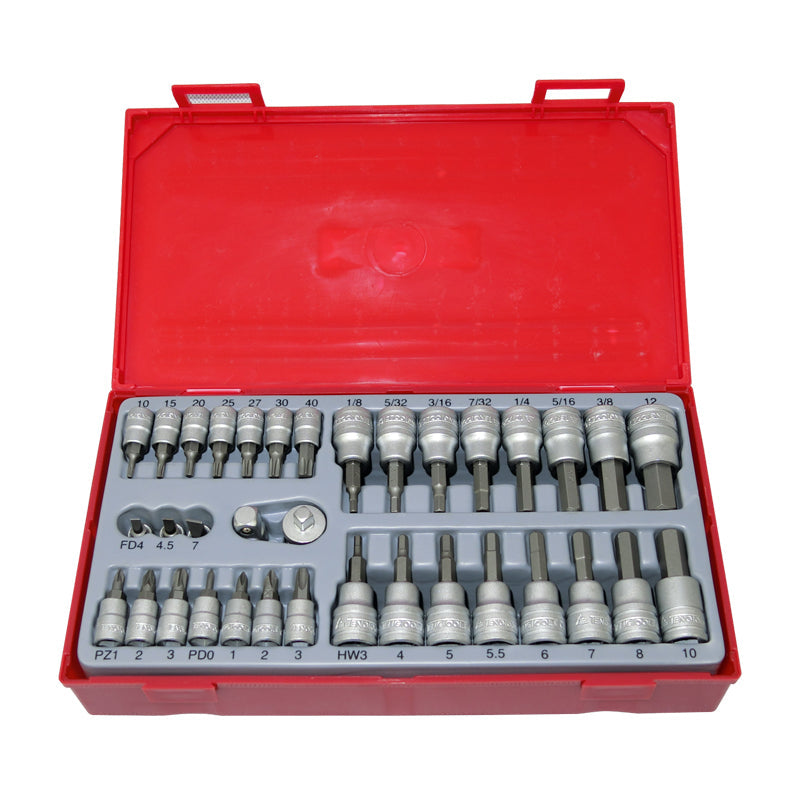 Teng Tools 35 Piece 1/4 & 3/8 inch Drive Bits Socket Set TTBS35