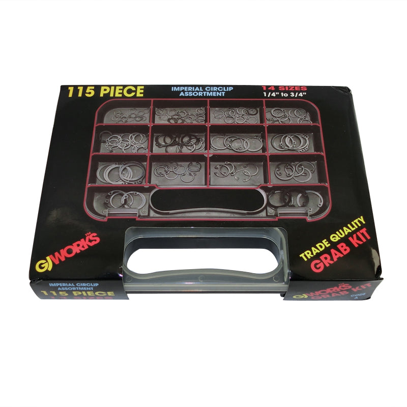 GJ Works Grab Kit Imperial Circlip 115 Piece Set GKA115