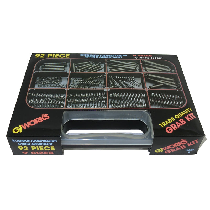 GJ Works Grab Kit Compression And Extension Spring 90 Piece Set GKA92