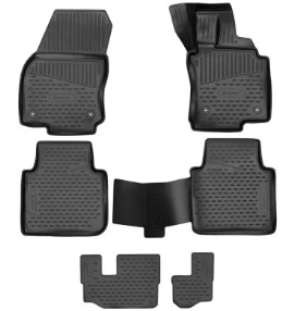 3D Rubber Floor Mats suits VW Tiguan Allspace 2018-On Front & Rear 6 Piece EXP.ELEMENT3D02468210k