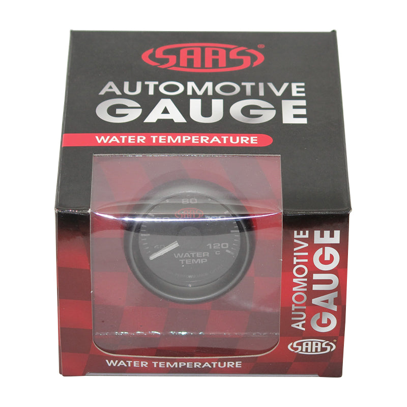 Saas 52mm 2 Inch Car Water Temperature Gauge Black Face SG-WT52B